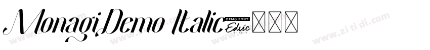 MonagiDemo Italic字体转换 MonagiDemo Italic字体转换